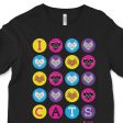 I 💜 Love 💜 Cats  Unisex Long Sleeve Tee Online Hot Sale