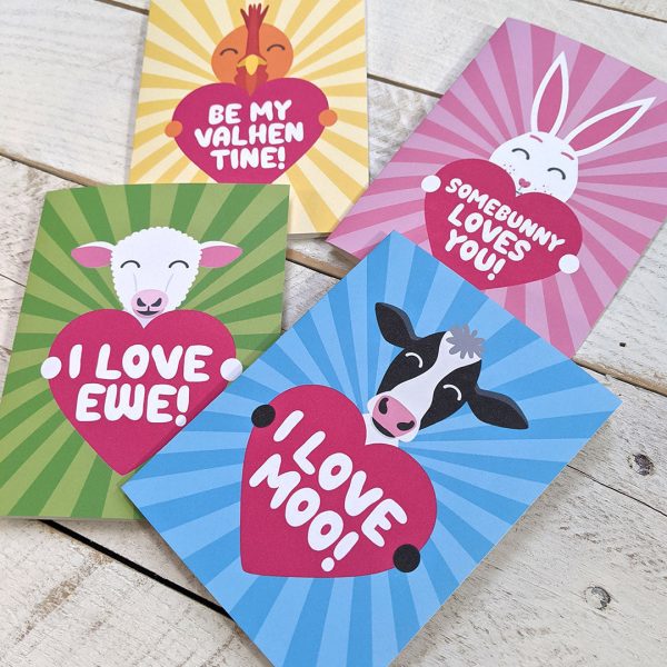 I Love Moo!  Cow Valentine s Day Card, Recycled Anniversary Card Fashion