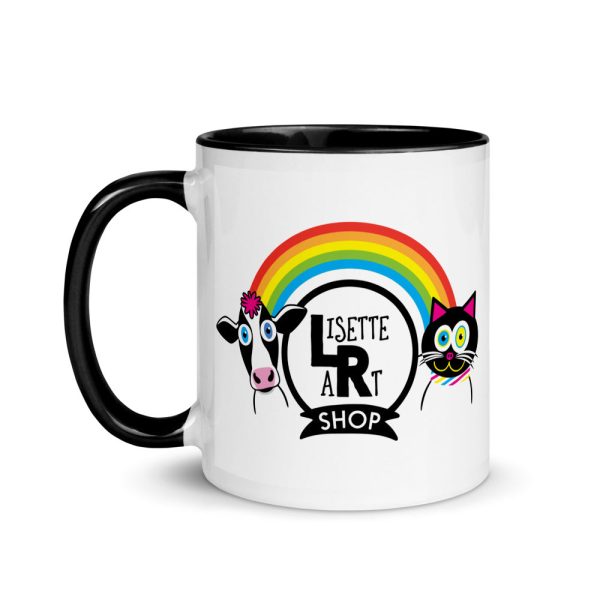 LisetteArt Shop - Logo Coffee Mug with Color Accents Fashion