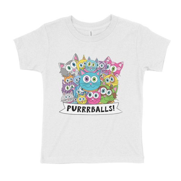 Purrrballs!  Kids Cats T-Shirt Online Hot Sale