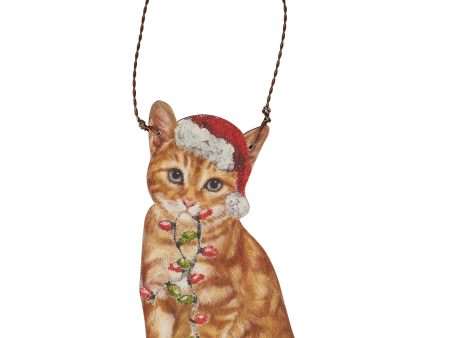 Orange Cat Christmas Tree Ornament For Sale