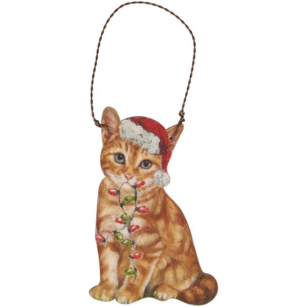 Orange Cat Christmas Tree Ornament For Sale