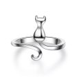 Silver Cat Ring For Cheap