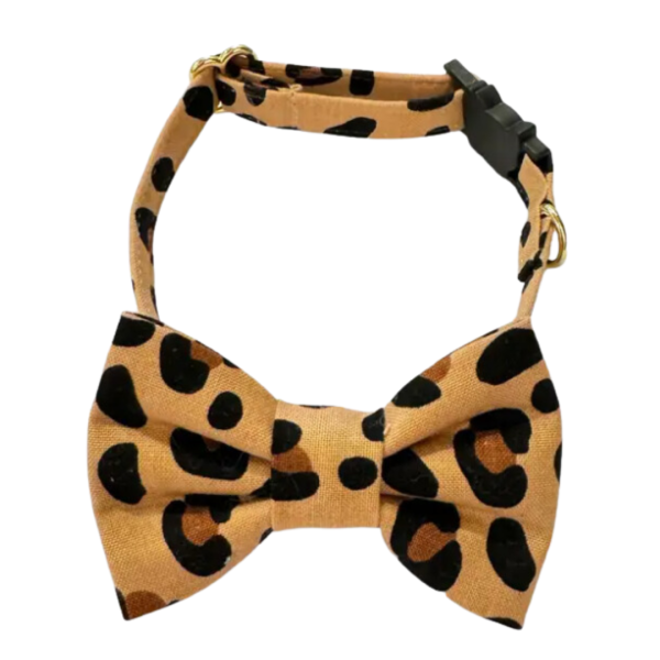 Leopard Print Bow Tie And Collar Set Sale