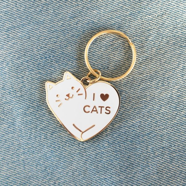 I Love Cats Keychain Fashion