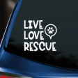 Live Love Rescue Car Sticker Cheap