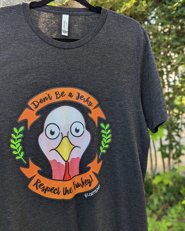 Respect the Turkey  Vegan Unisex Tri-blend T-Shirt Supply