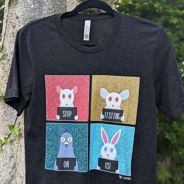 Stop Animal Testing  Unisex Tri-blend T-Shirt Sale