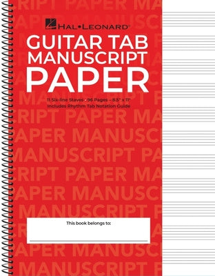 Guitar Tablature Manuscript Paper - Wire-Bound: Manuscript Paper Online