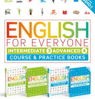 English for Everyone: Intermediate and Advanced Box Set: Course and Practice Books--Four-Book Self-Study Program Discount